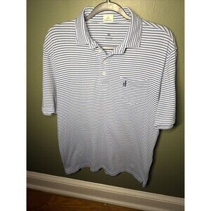 JOHNNIE-O $89 THE ORIGINAL DANTE STRIPE POLO SHIRT IN COVE SZ Medium